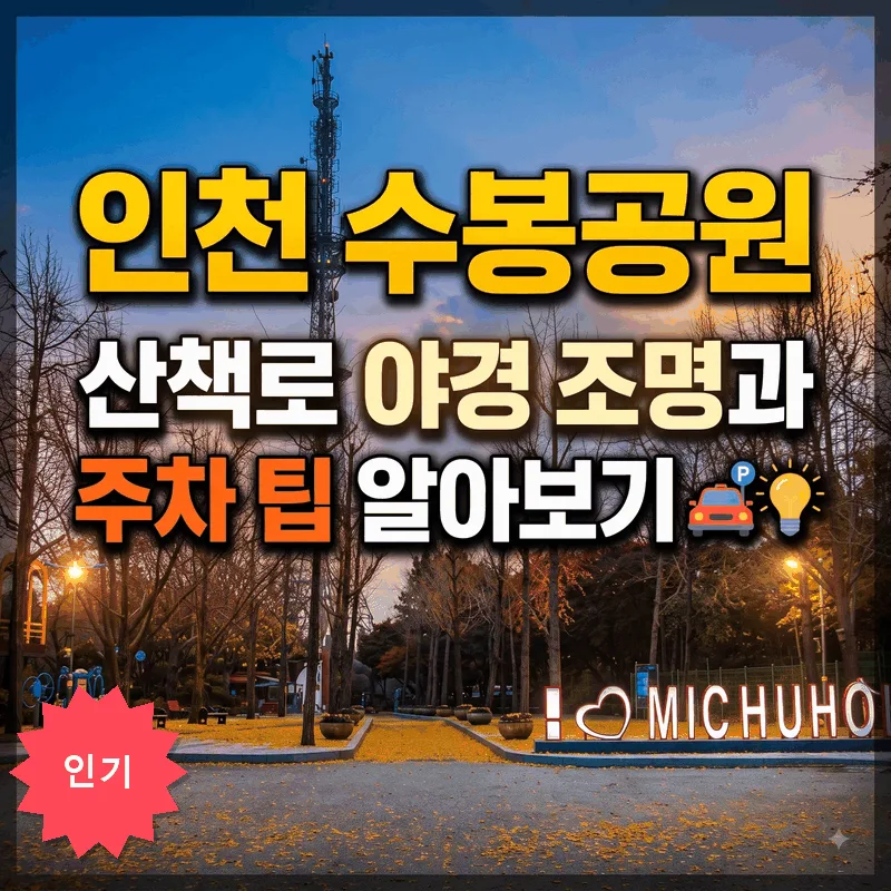 인천 수봉공원 산책로 야경 조명과 주차 팁 알아보기