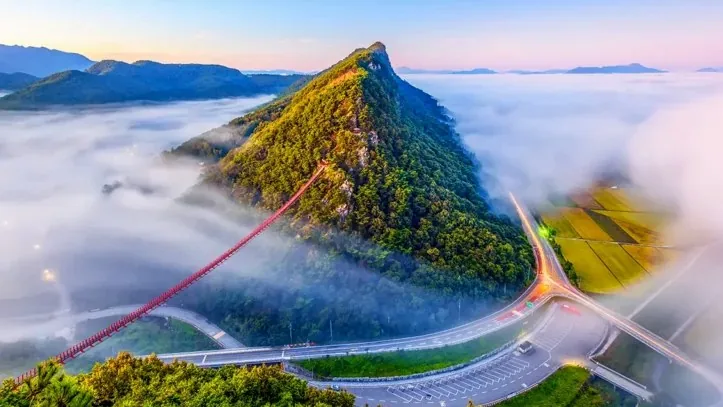 채계산 출렁다리 전경 / 사진=순창군 문화관광