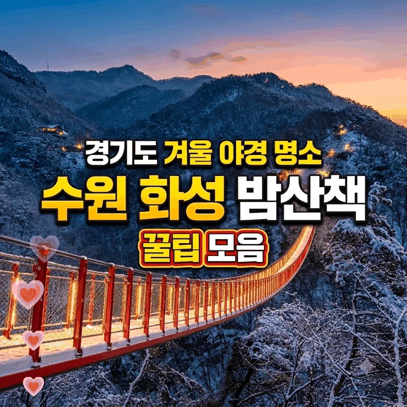 경기도 겨울 야경 명소 수원 화성 밤산책 꿀팁 모음