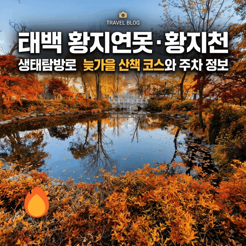 태백 황지연못-황지천 생태탐방로 늦가을 산책 코스와 주차 정보