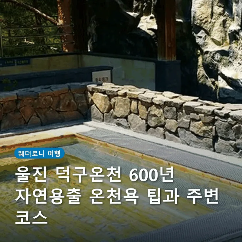 울진 덕구온천 600년 자연용출 온천욕 팁과 주변 코스