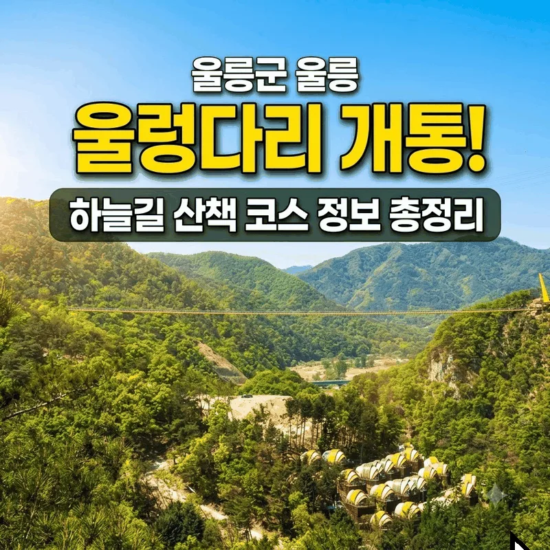 울릉군 울릉 울렁다리 개통, 하늘길 산책 코스 정보 총정리