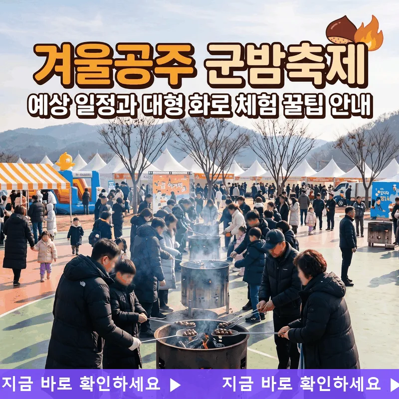 겨울공주 군밤축제 예상 일정과 대형 화로 체험 꿀팁 안내