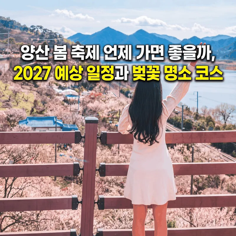 양산 봄 축제 언제 가면 좋을까, 2027 예상 일정과 벚꽃 명소 코스
