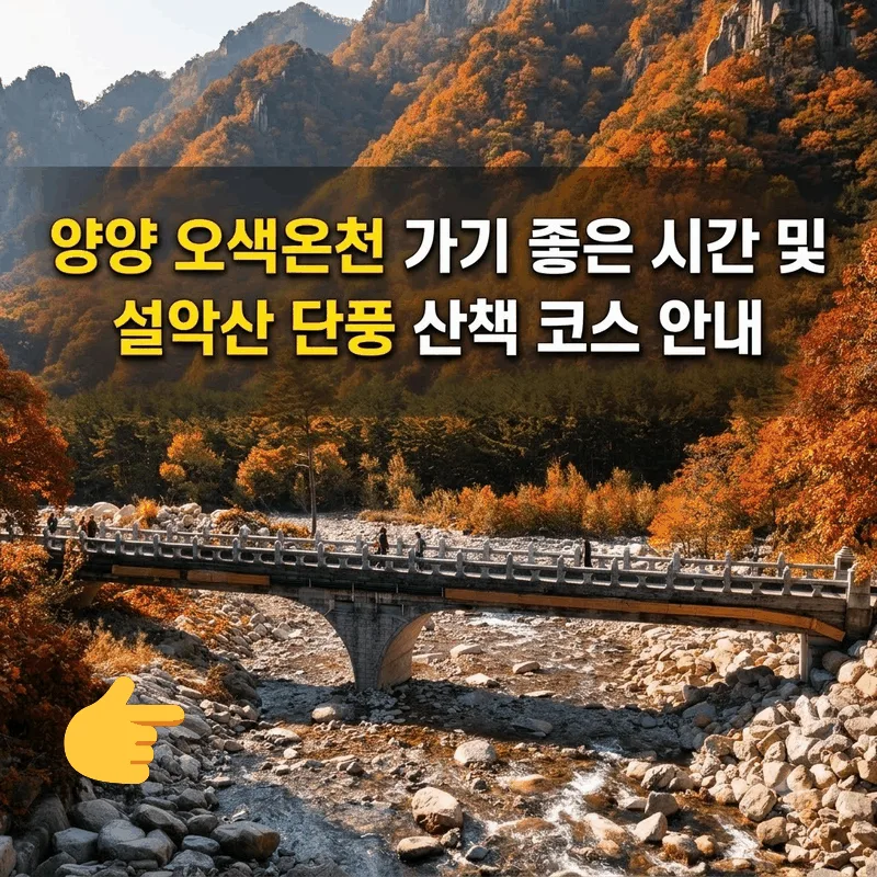 양양 오색온천 가기 좋은 시간 및 설악산 단풍 산책 코스 안내