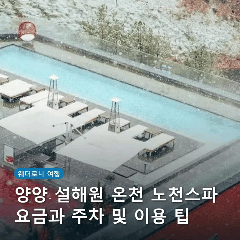 양양 설해원 온천 노천스파 요금과 주차 및 이용 팁