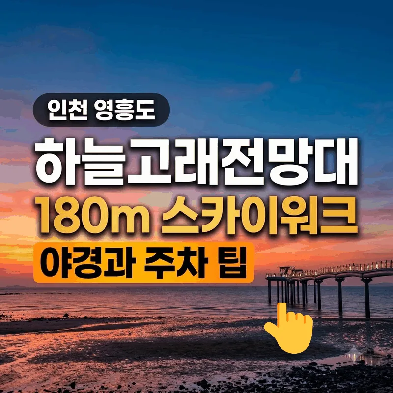 인천 영흥도 하늘고래전망대 180m 스카이워크 야경과 주차 팁
