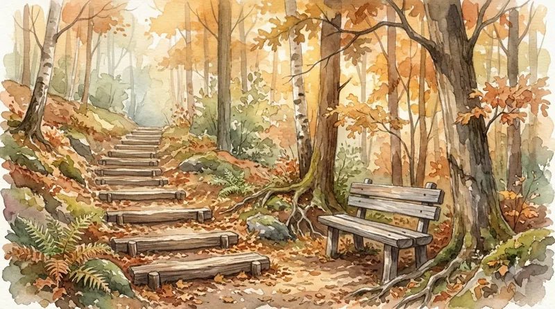 가을 숲길 그림 (AI 그림)