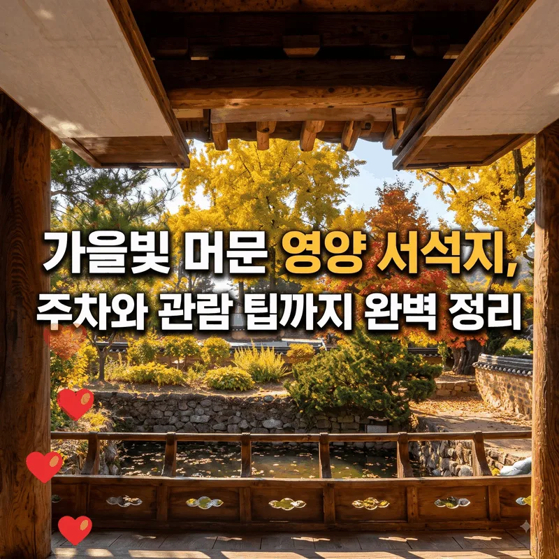 가을빛 머문 영양 서석지, 주차와 관람 팁까지 완벽 정리