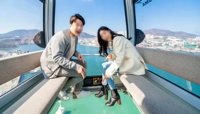 여수해상케이블카 크리스탈 캐빈 / 사진=여수해상케이블카