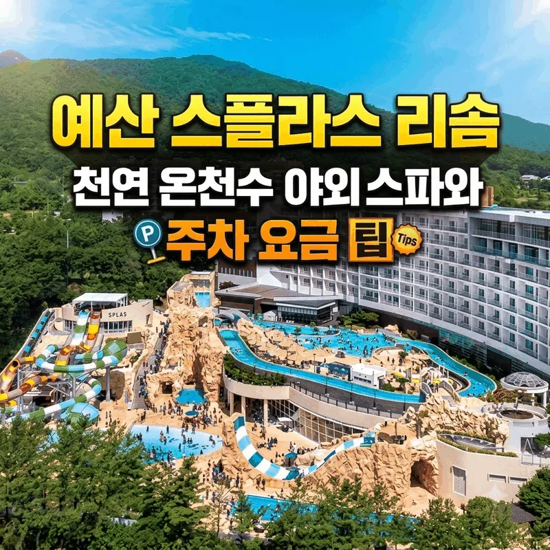 예산 스플라스 리솜 천연 온천수 야외 스파와 주차 요금 팁