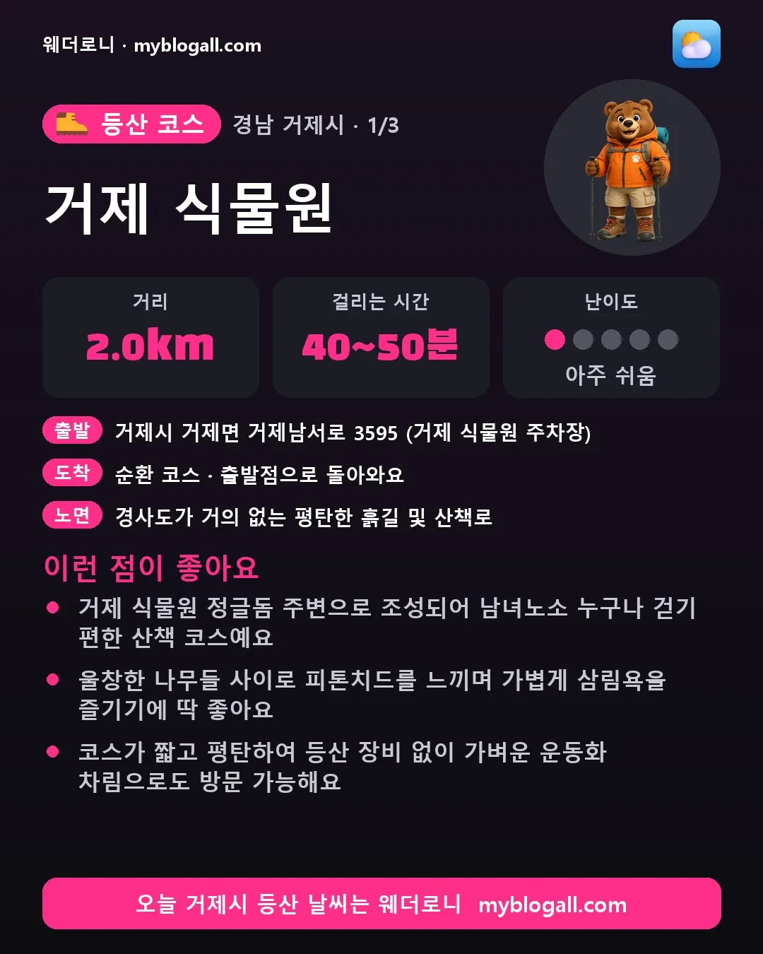 경상남도 등산 코스 카드
